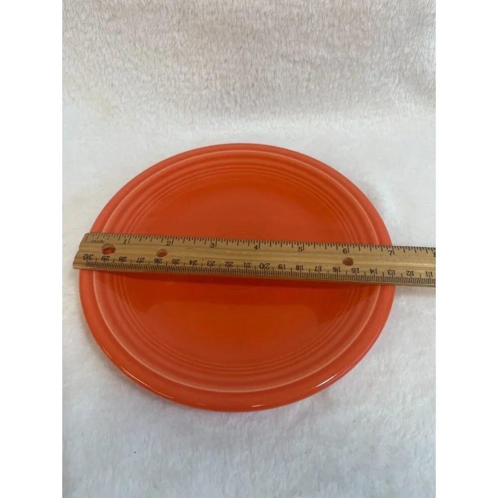 Homer Laughlin China Co Fiestaware Poppy Orange Dessert Plate Round‎ Lead Free